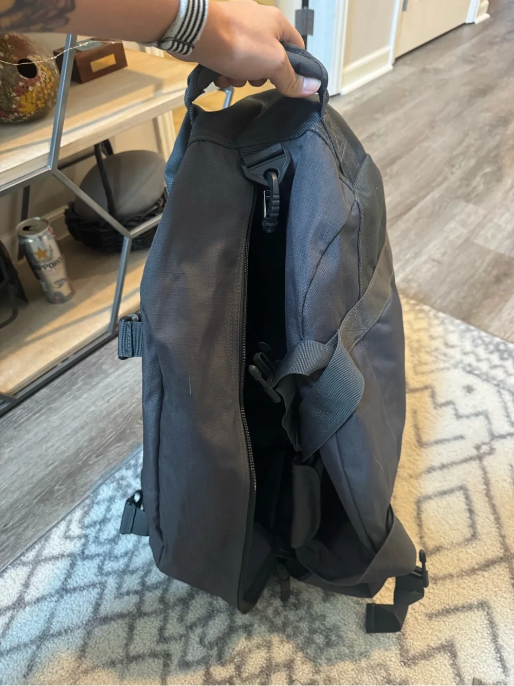 Black Men's Duffel Bag - Carry-All Travel & Gym Bag